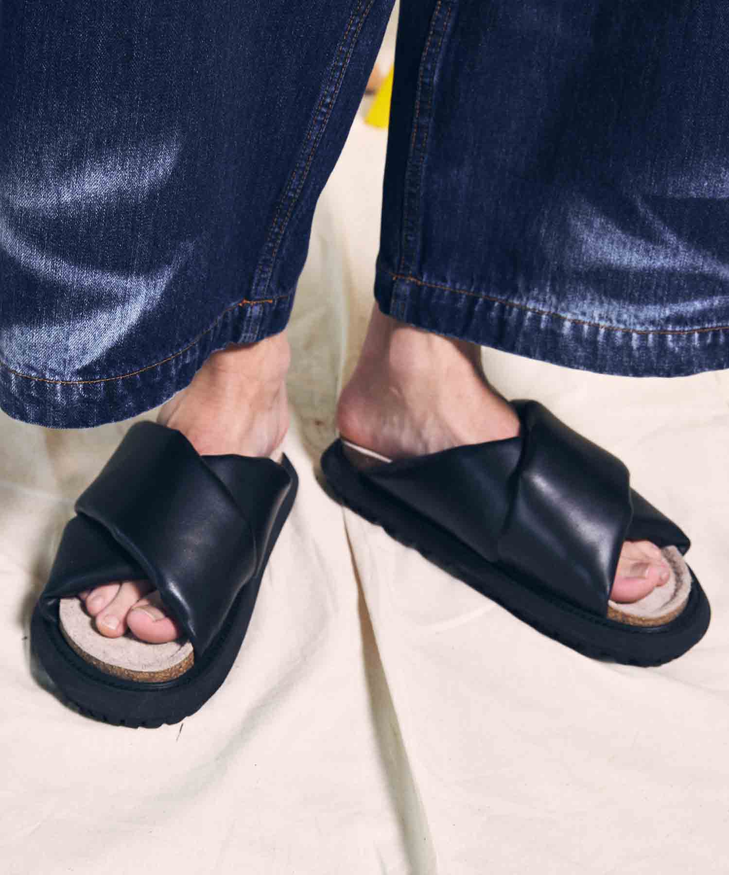 【SPECIAL SHOES FACTORY COLLABORATION】Italian Vibram Sole Cross Strap Sandal Made In TOKYO