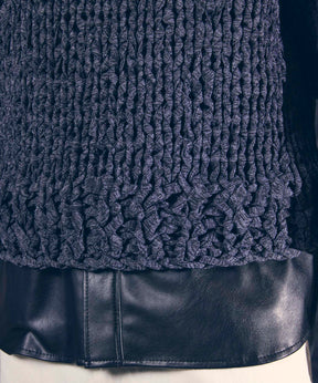 Prime-Over Hand Knit Chain Mail Pullover