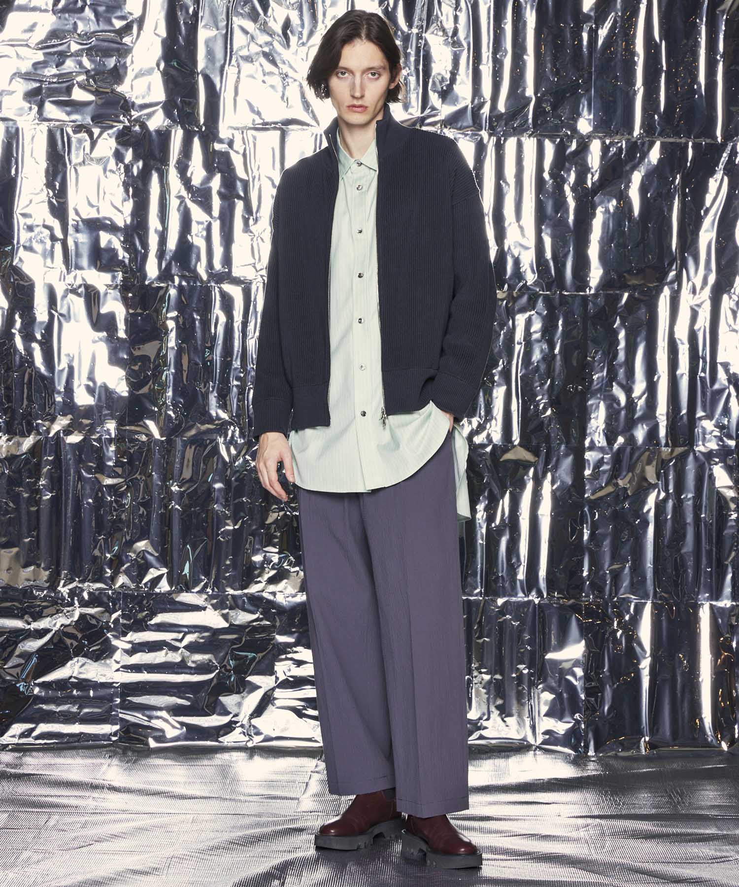 【Italian Dead Stock Fabric】Prime-Over Long Length Shirt Coat