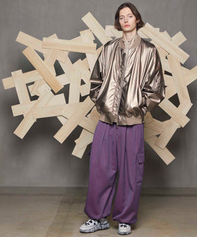 High Count Wool Prime-Wide Cargo Pants