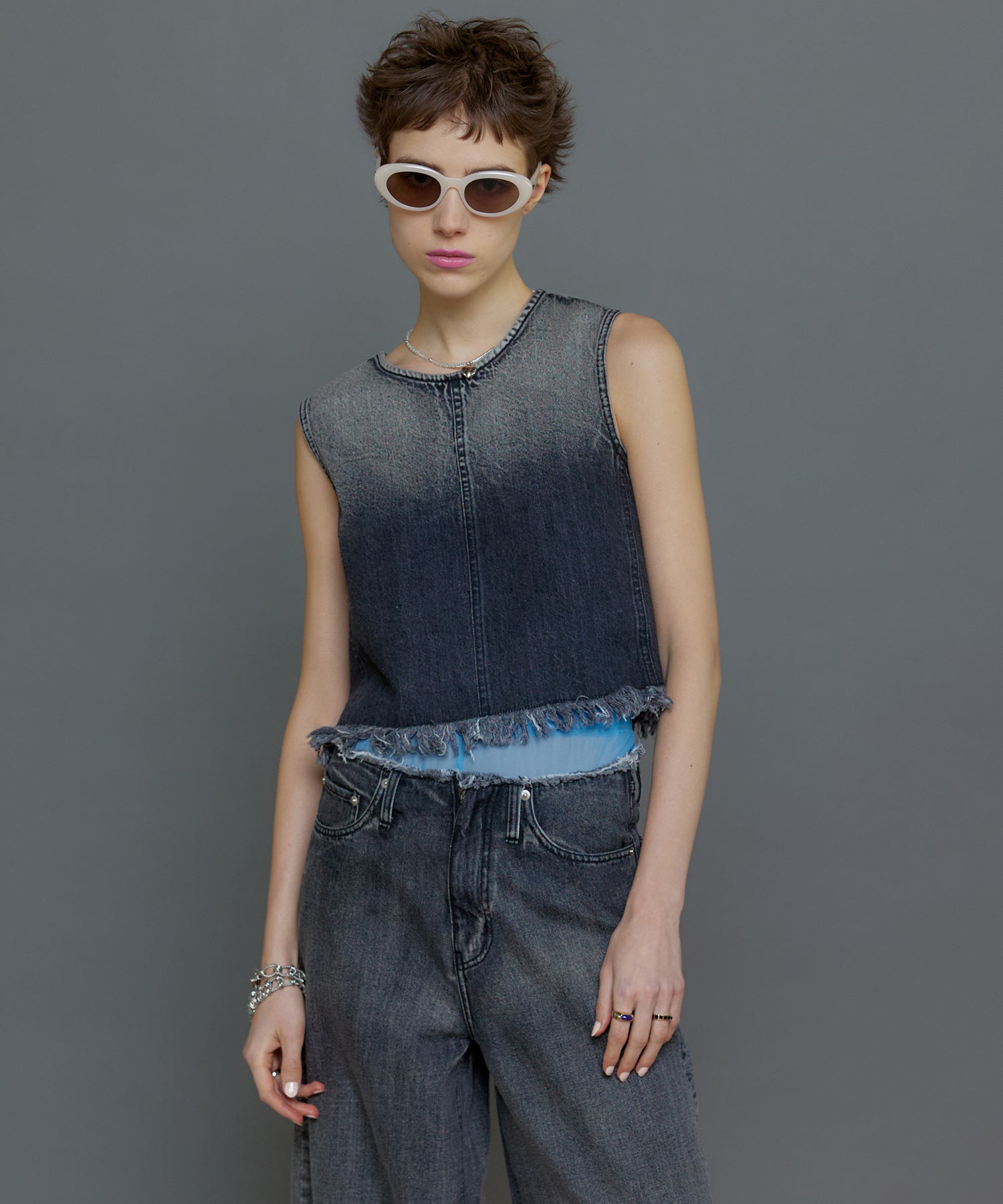 Gradation Denim Vest