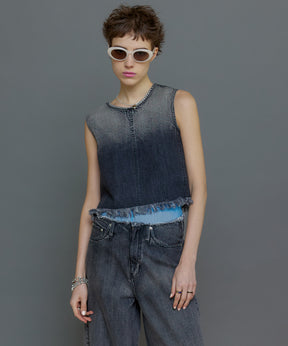 Gradation Denim Vest