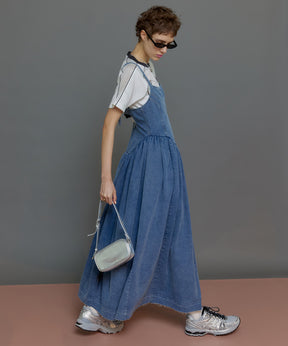 【SALE】Denim Camisole Maxi One-piece Dress