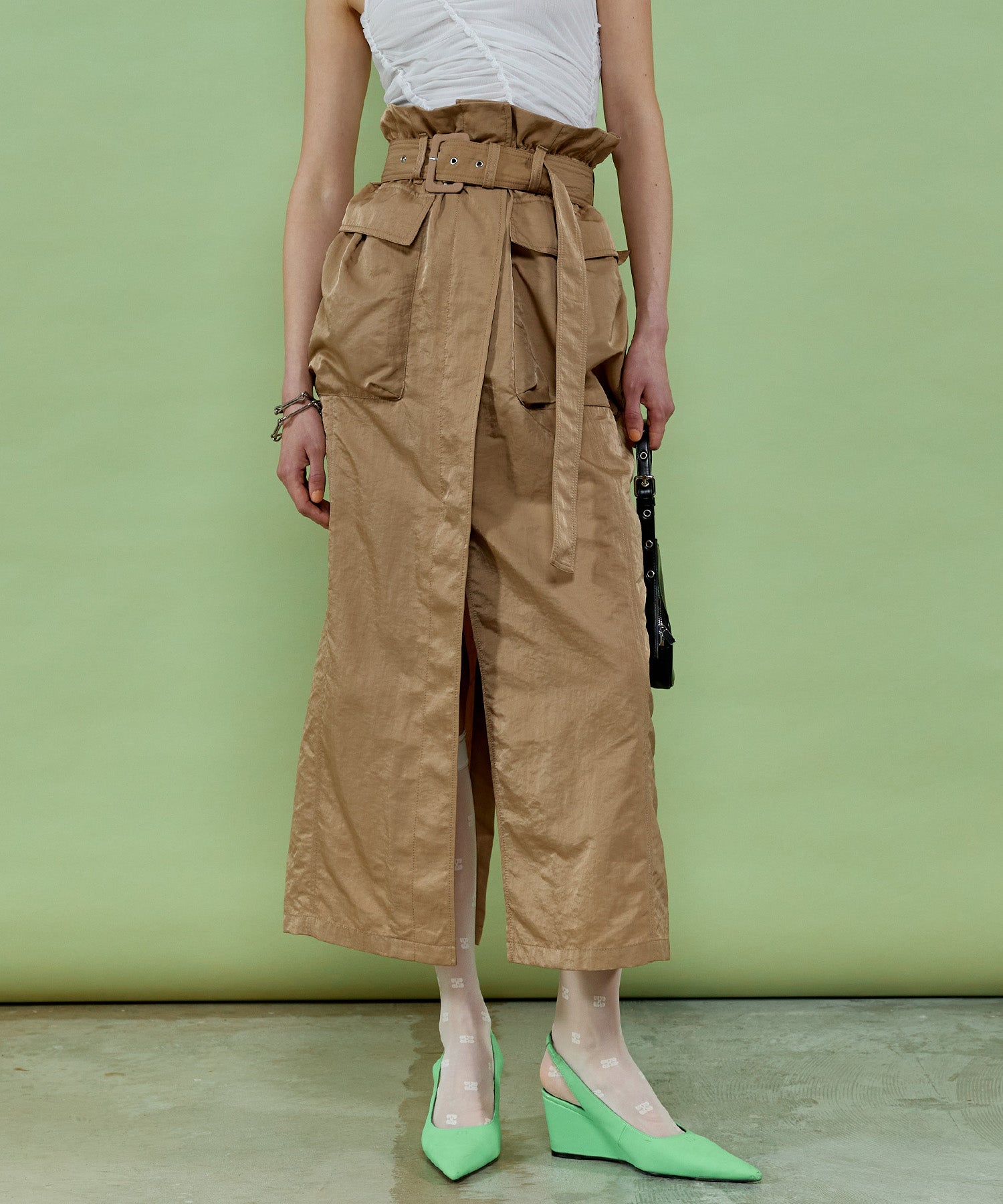 【SALE】Paper Bag Maxi Skirt