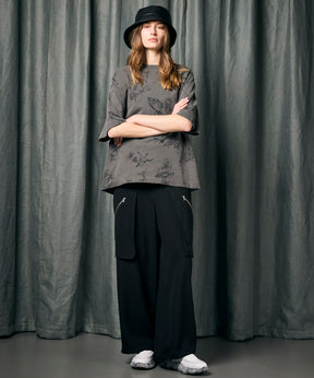 Wrap Cut Wide Cargo Pants