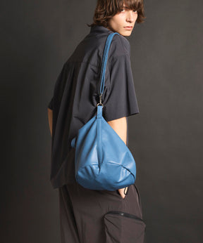 【EX】Vegan Leather Effect Shoulder Drawstring Bag