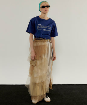 Raffle Tulle Layered Wrap Skirt