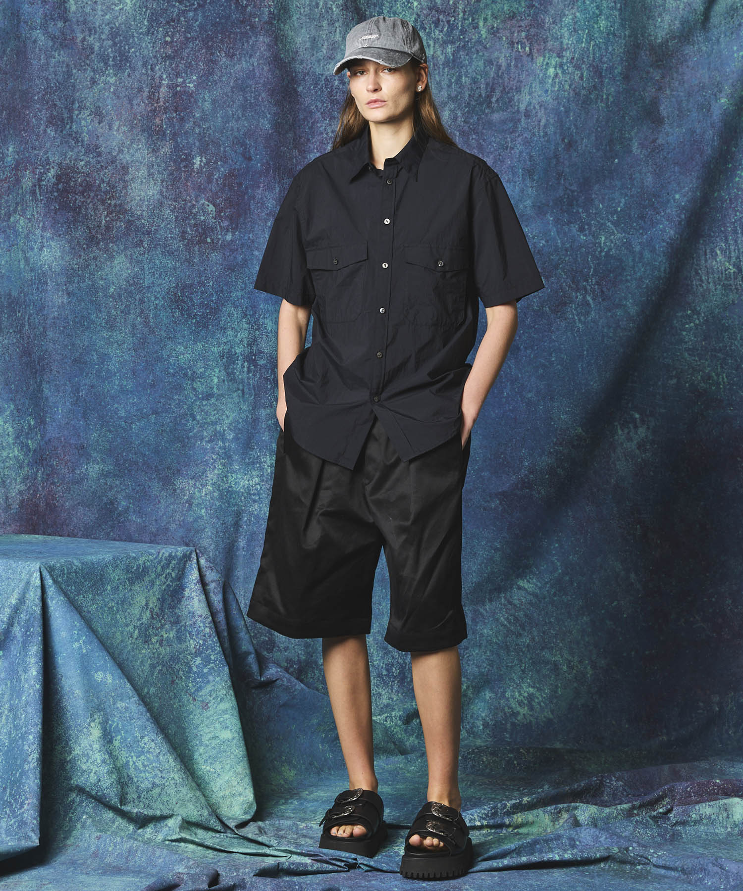 Hyper Waterproof Taffeta Dress-Over Short Sleeve Fatigue Shirt