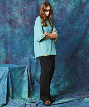 Triacetate Three-Tuck Wide Pants