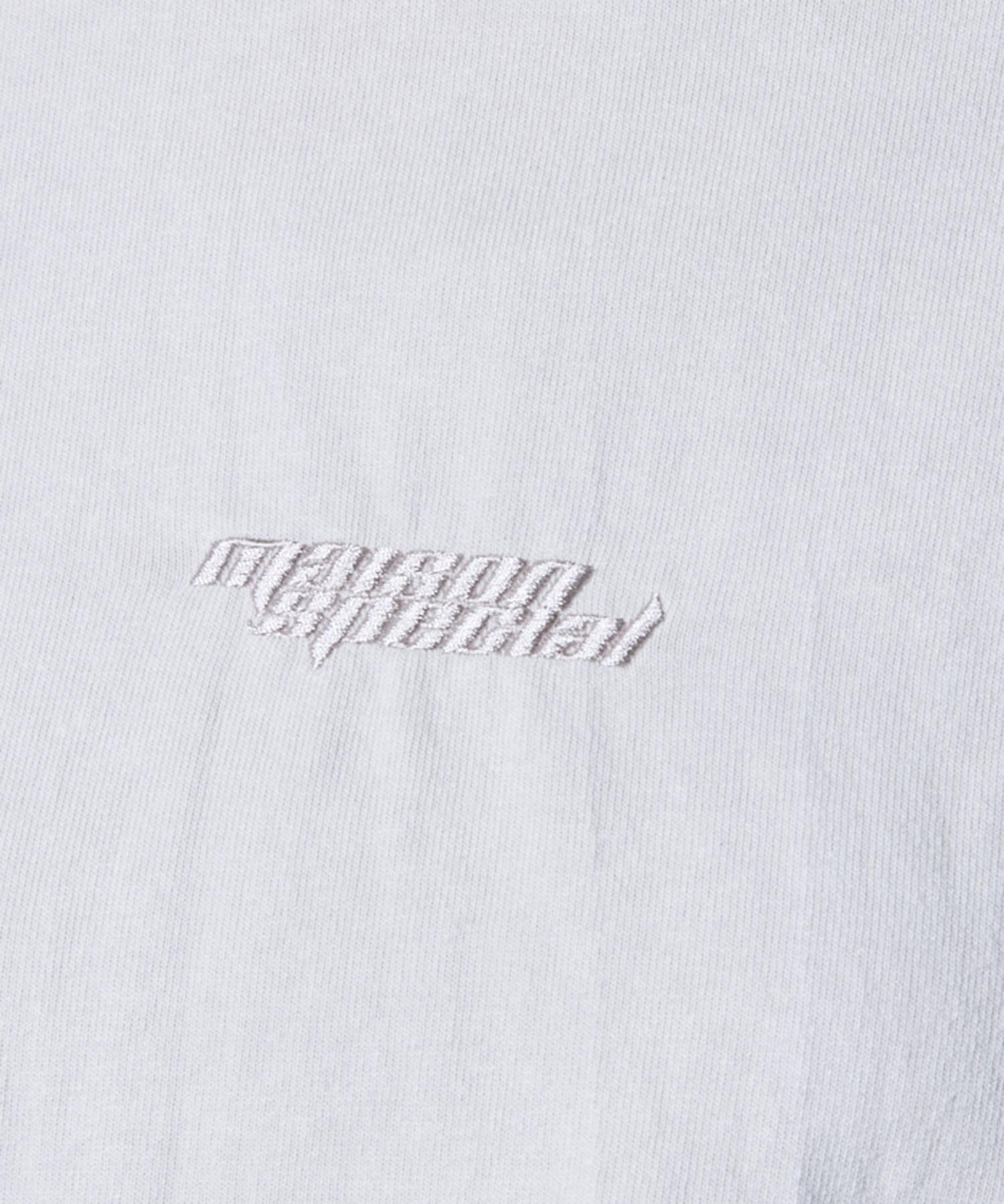 Powder Bleach Logo Embroidery Sponsored Prime-Over Crew Neck T-Shirt