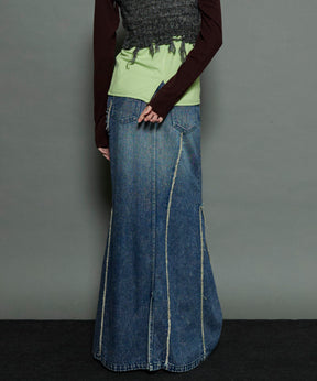 Cellulose Denim Maxi Skirt