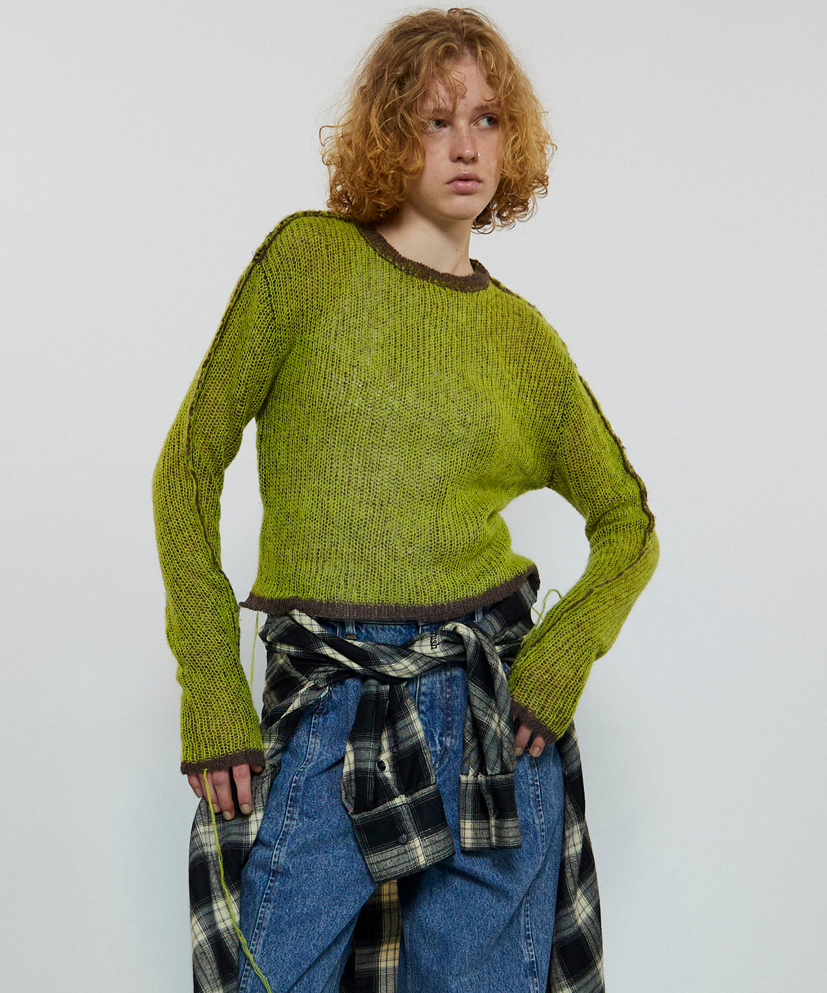 Reversible Mohair Knit Pullover