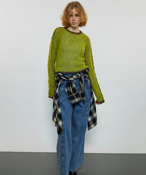 Reversible Mohair Knit Pullover