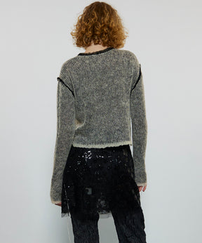 Reversible Mohair Knit Pullover