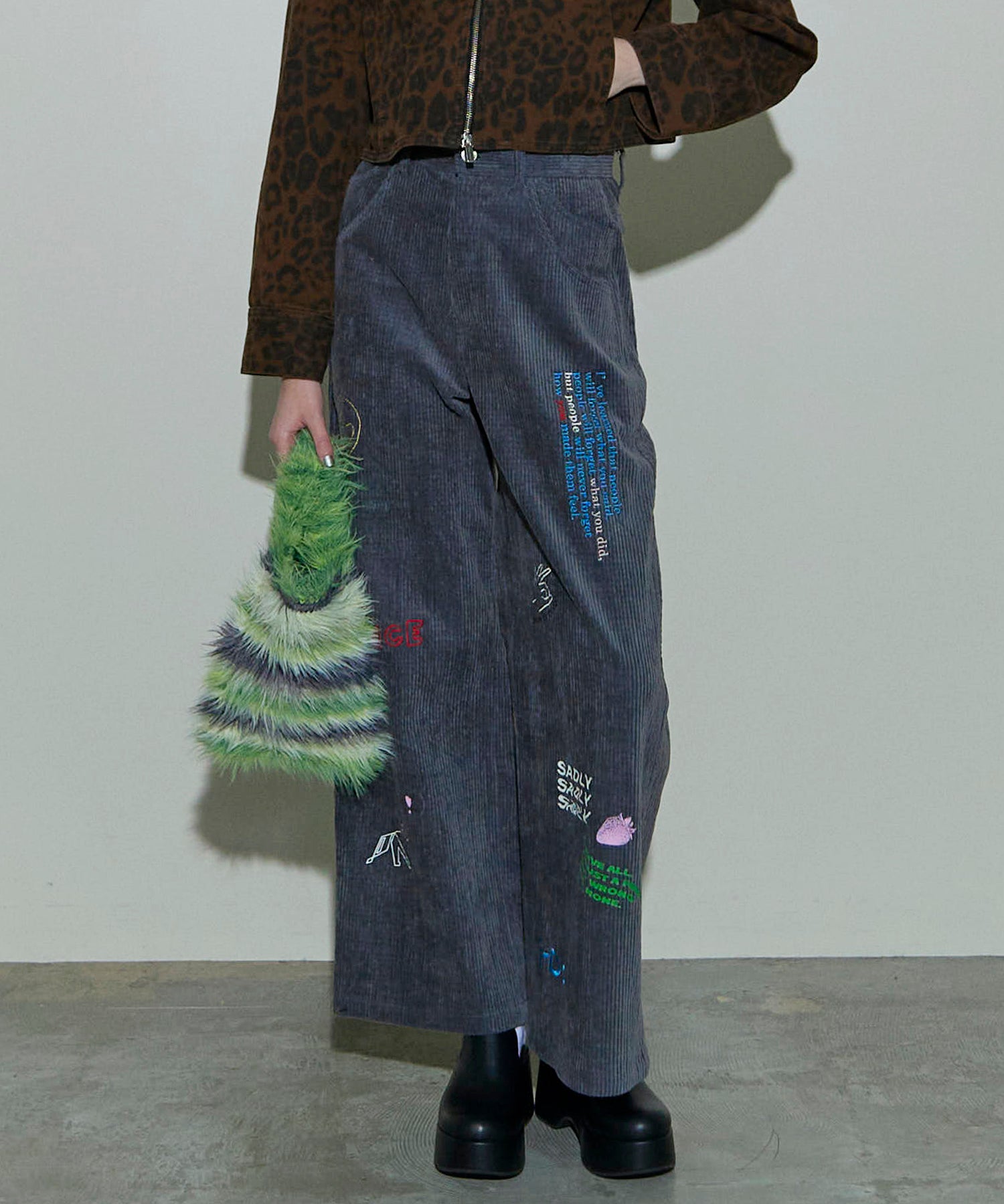 【PRE-ORDER】Corduroy Early Romance Graphic Pants