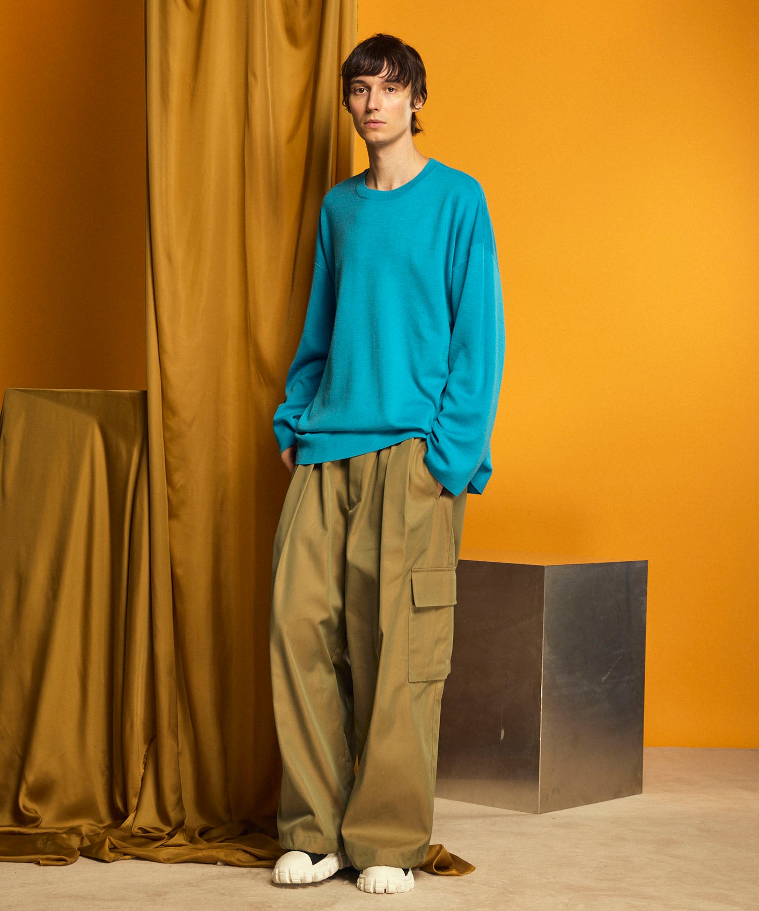 120/2/2 Suvin Cotton Gabardine Prime-Wide Cargo Pants