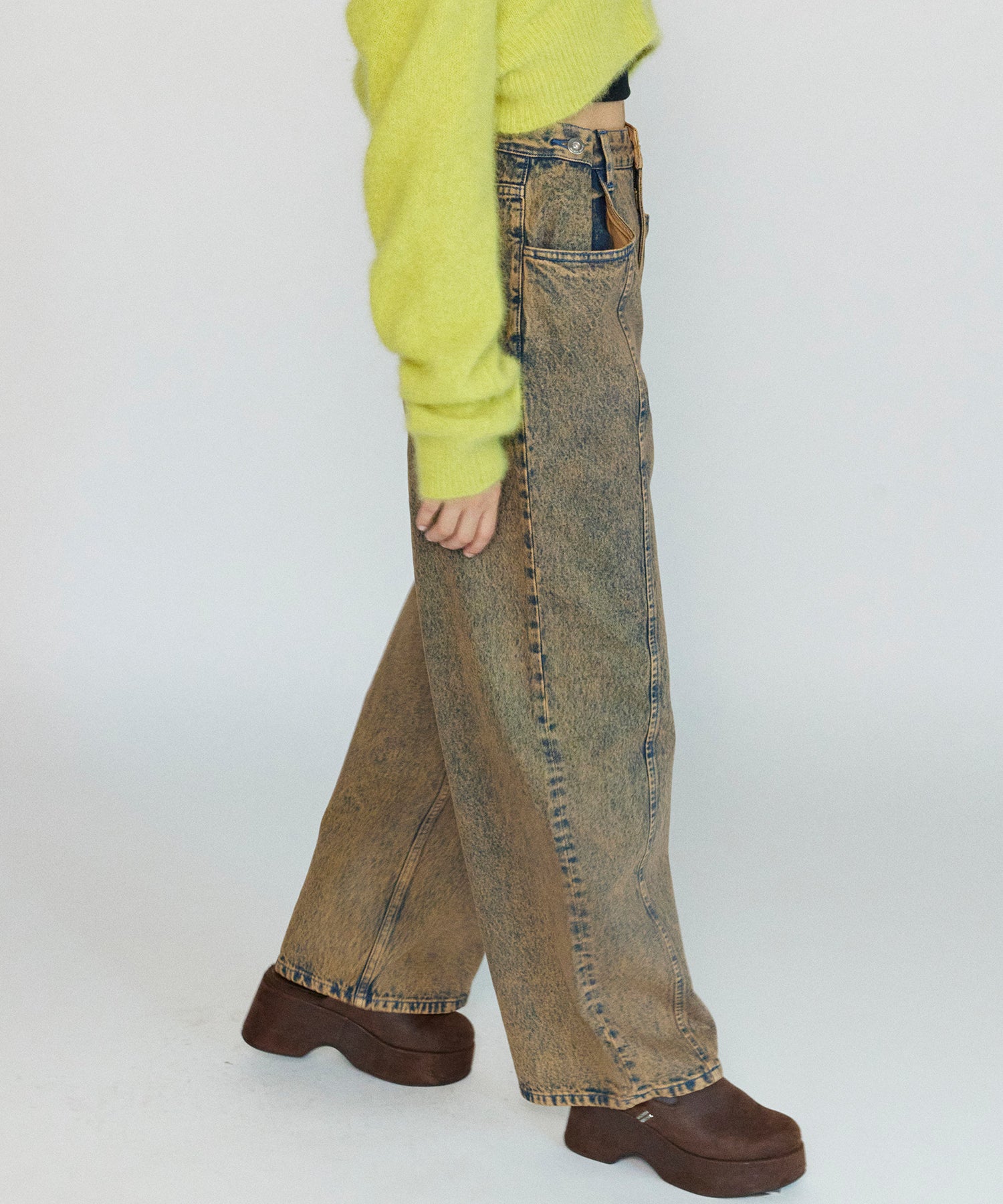 2way Waist Denim Pants