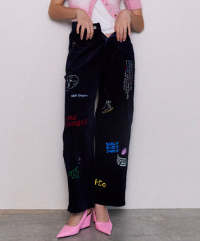 【PRE-ORDER】Corduroy Early Romance Graphic Pants