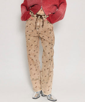 【24WINTER PRE-ORDER】Monogram Print Denim Pants