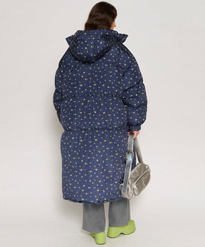 【24WINTER PRE-ORDER】Floral Pattern Long Length Down Coat