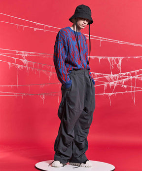 【24AW PRE-ORDER】Prime-Wide Random Tucks Parachute Pants