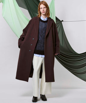 【24AW PRE-ORDER】Super170s Prime-Over Melton Chesterfield Coat