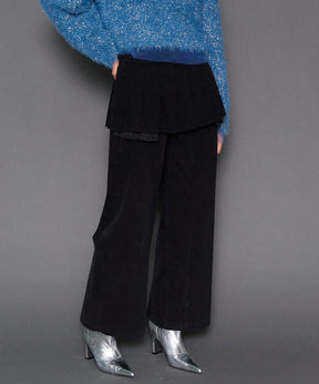 【24WINTER PRE-ORDER】Pleated Skirt Layered Pants