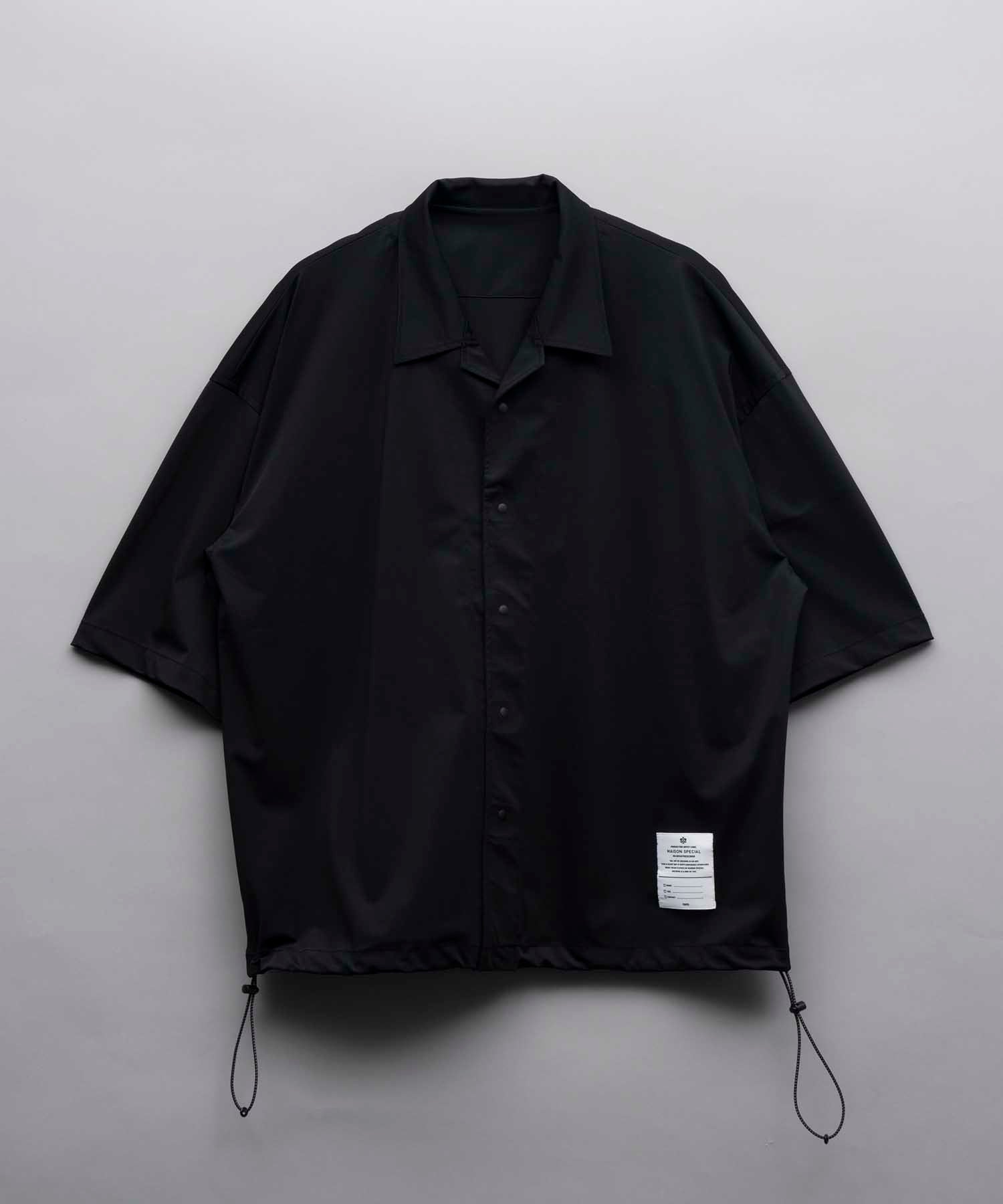 High Tension Prime-Over Short Sleeve Open Collar Draw Cord Shirt