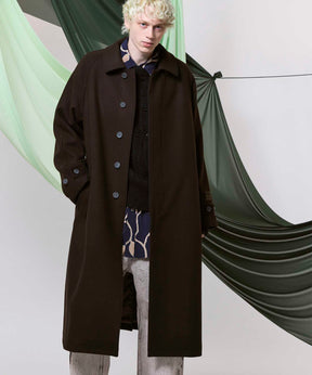 【24AW PRE-ORDER】Super170s Prime-Over Melton Balmachan Coat