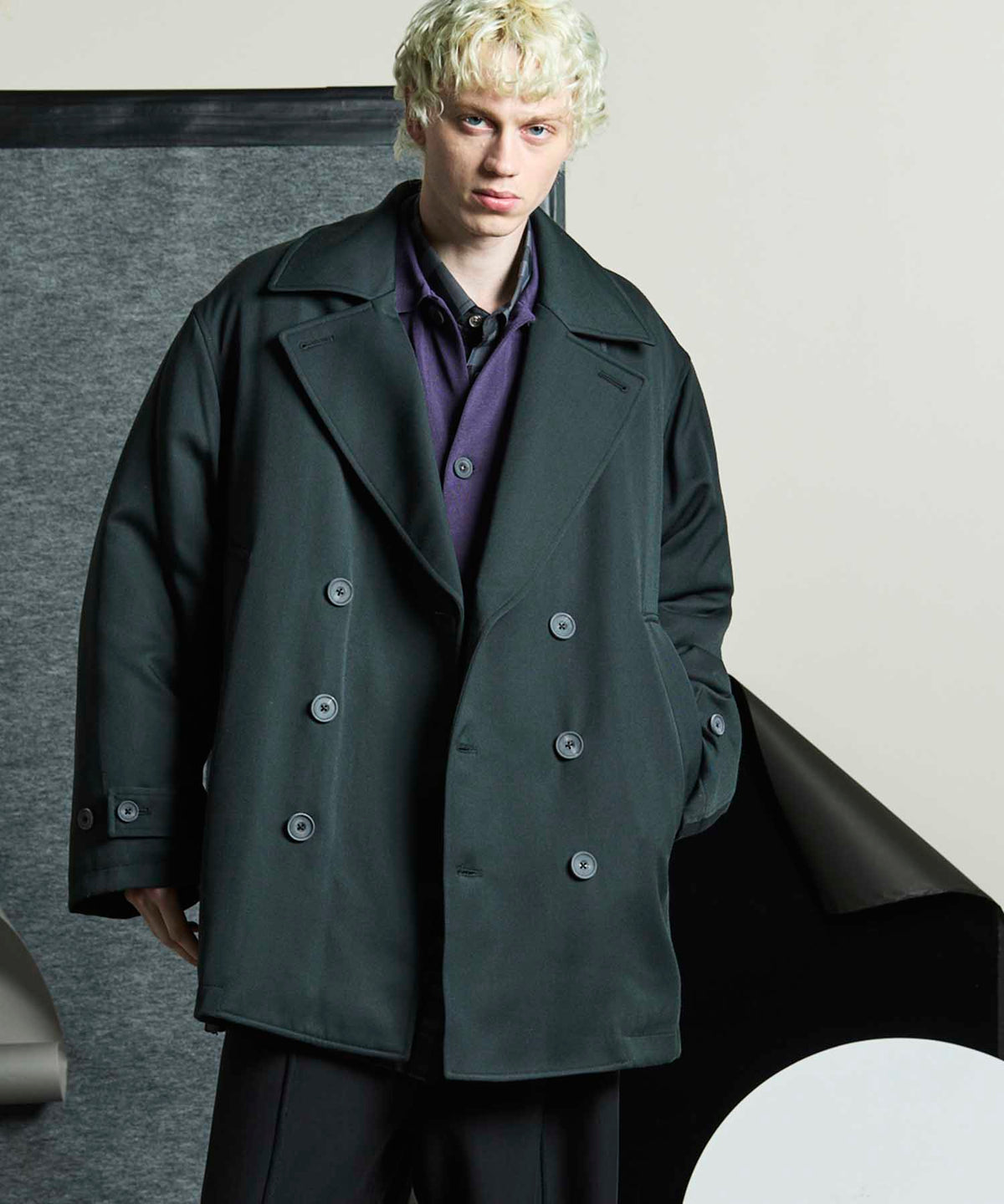 【Italian Dead Stock Fabric】Prime-Over Pea Coat