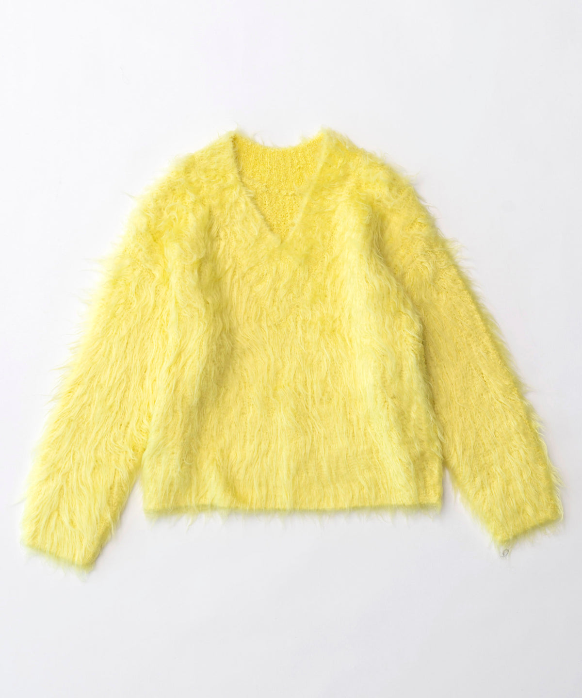 2way V-neck Shaggy Knit Wear