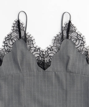 Pinstripe Lace Camisole