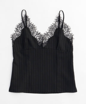 Pinstripe Lace Camisole