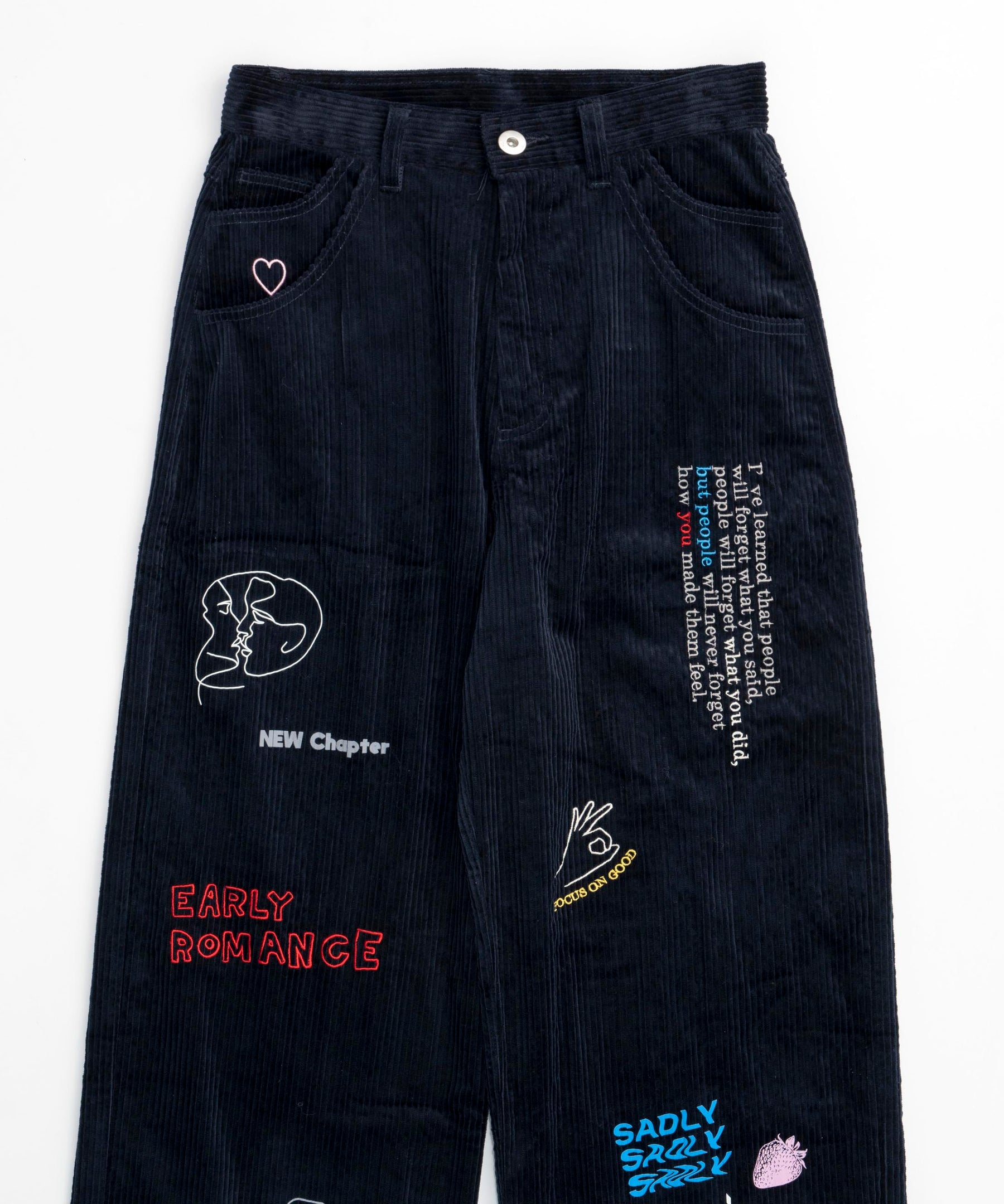 【PRE-ORDER】Corduroy Early Romance Graphic Pants