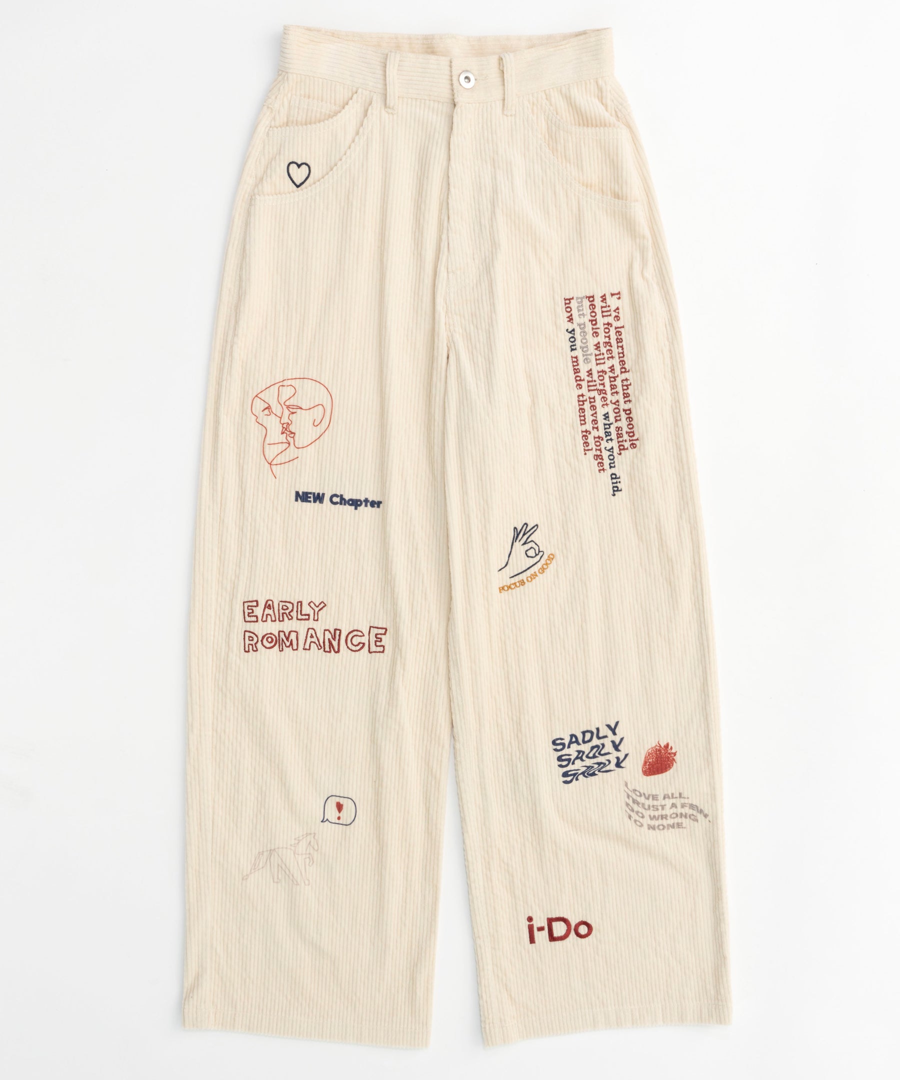 【PRE-ORDER】Corduroy Early Romance Graphic Pants