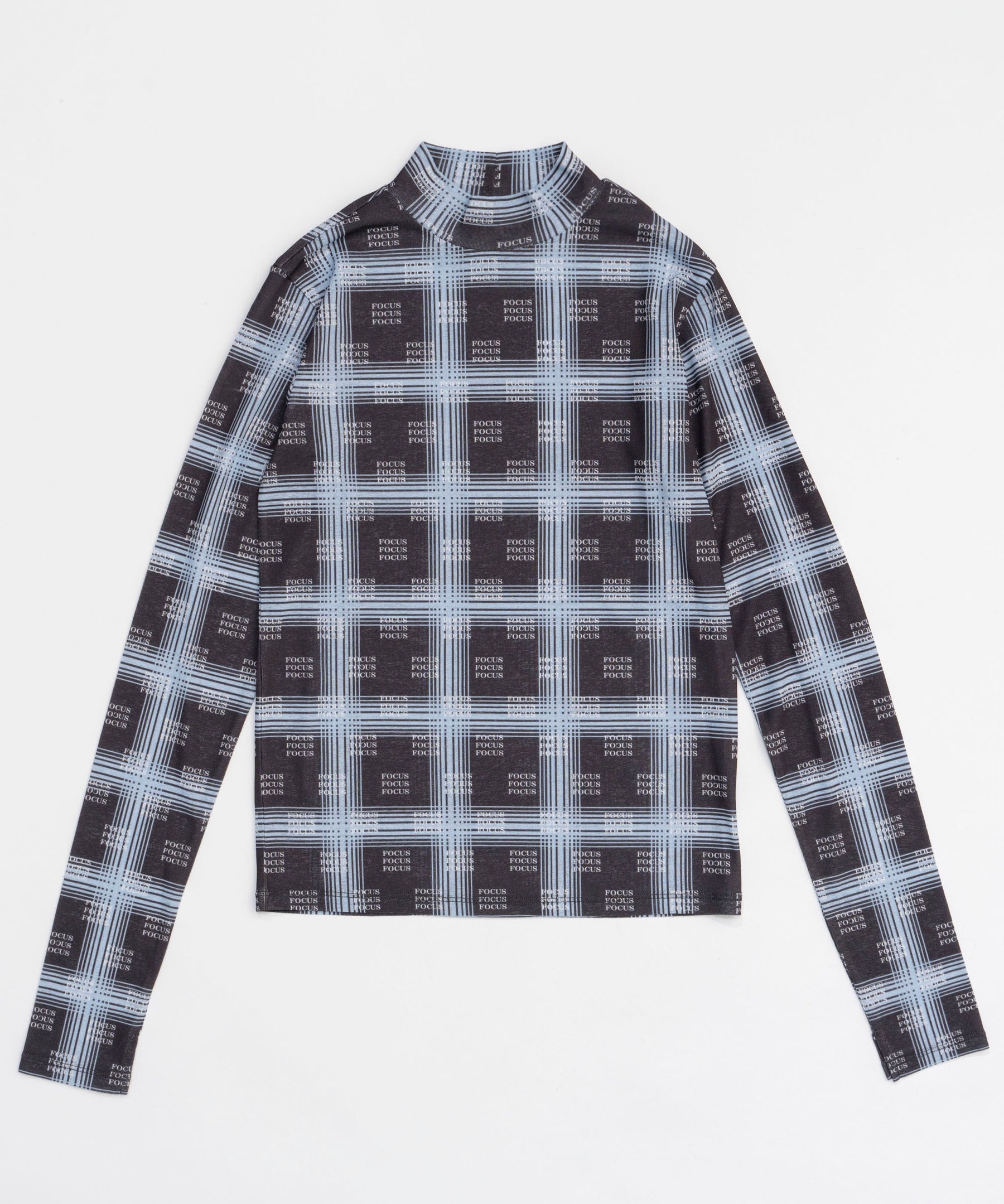 FOCUS Checkered Turtleneck Tops