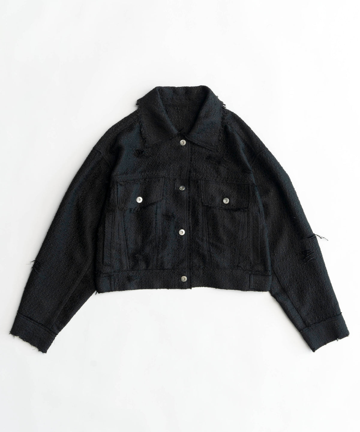 【SALE】Tweed Distressed Jacket