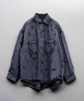 7.8oz Chemical Over-Dye Denim Prime-Over Shirt