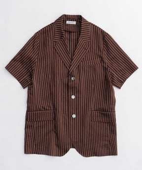 【SALE】Silky Stripe Half Sleeve Jacket