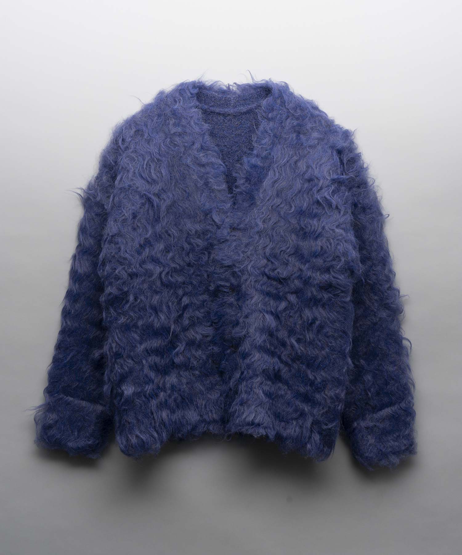 【24AW PRE-ORDER】Prime-Over Shaggy V-Neck Knit Cardigan