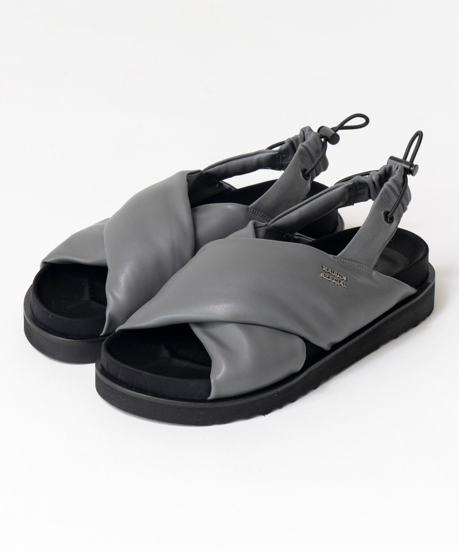 Cloth Puffer Sandals