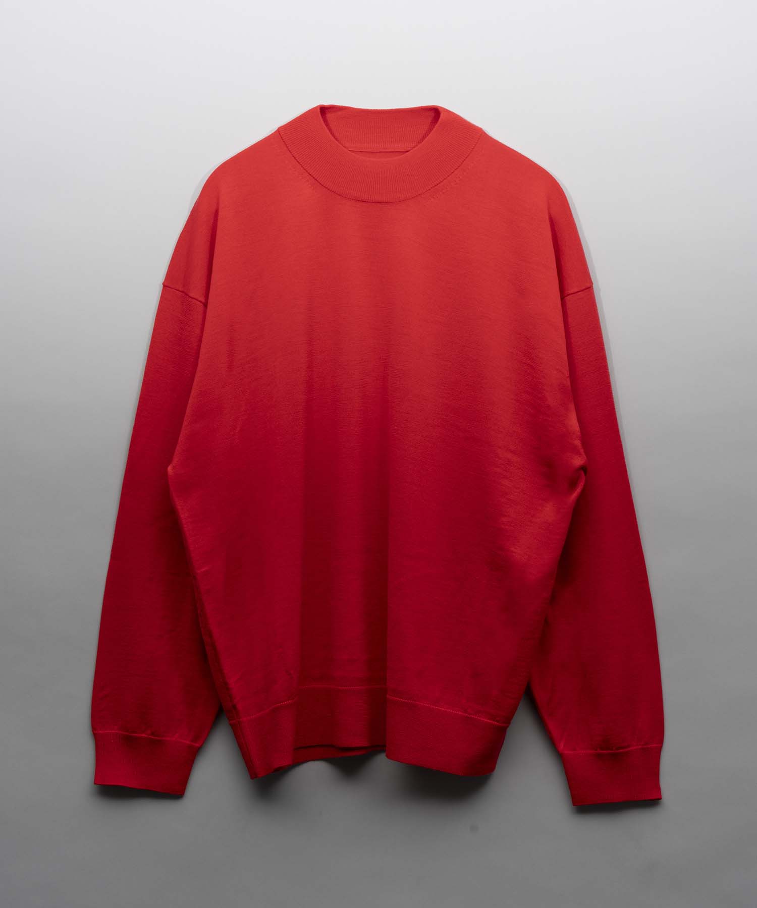 Super120s High Gauge Prime-Over Mock Neck Knit Pullover