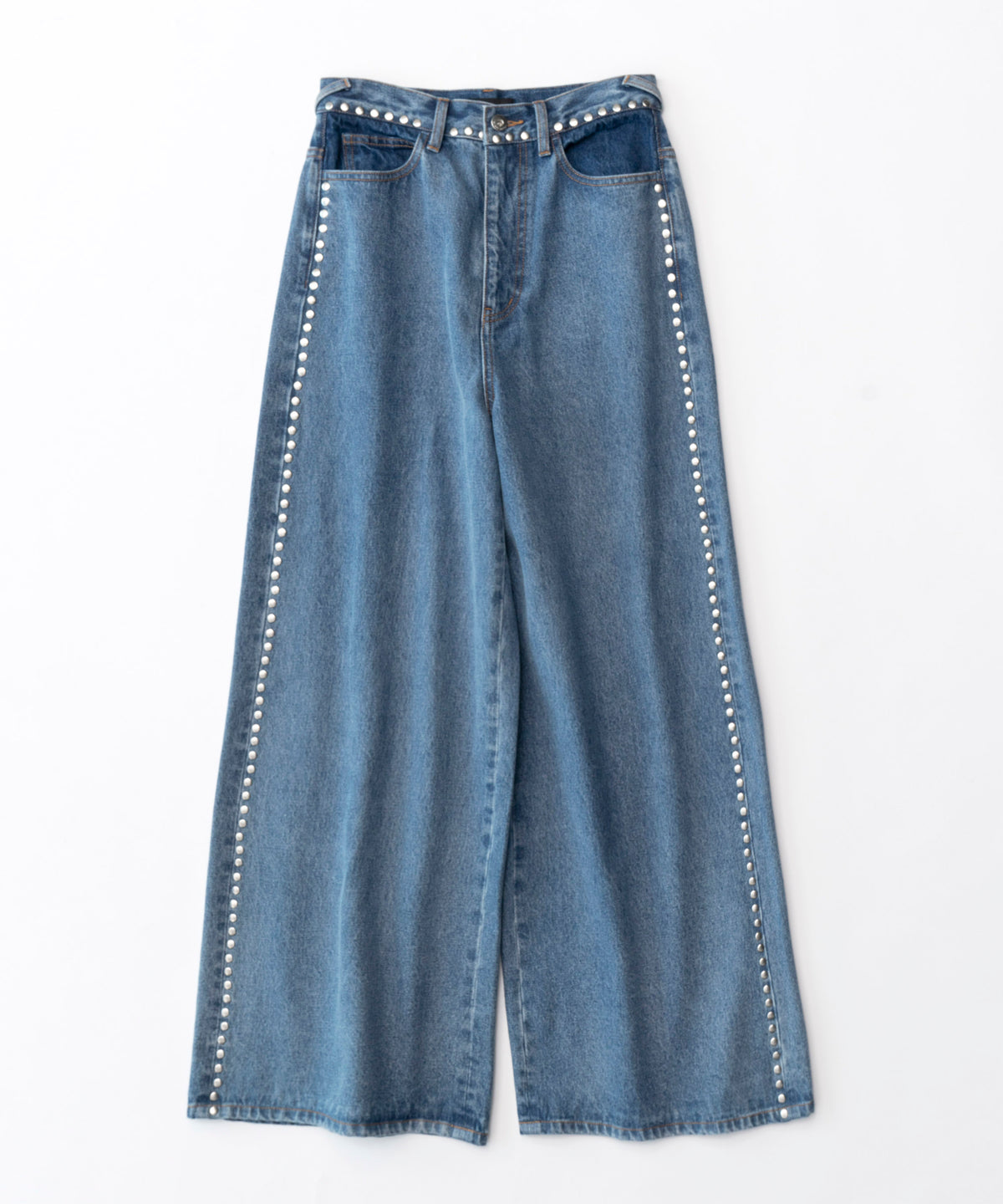 Studs Side Line Wide Denim