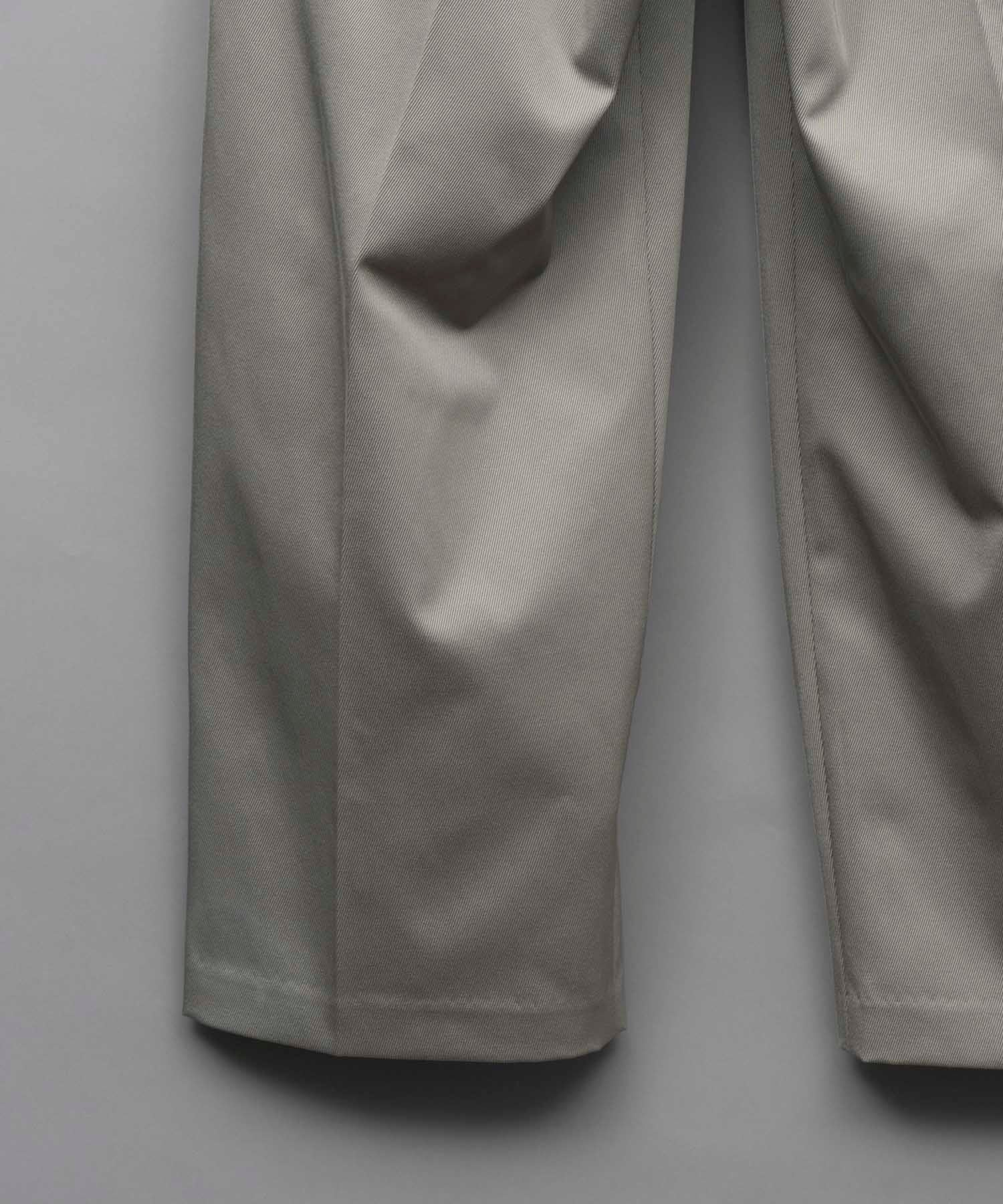 Triacetate Three-Tuck Wide Pants