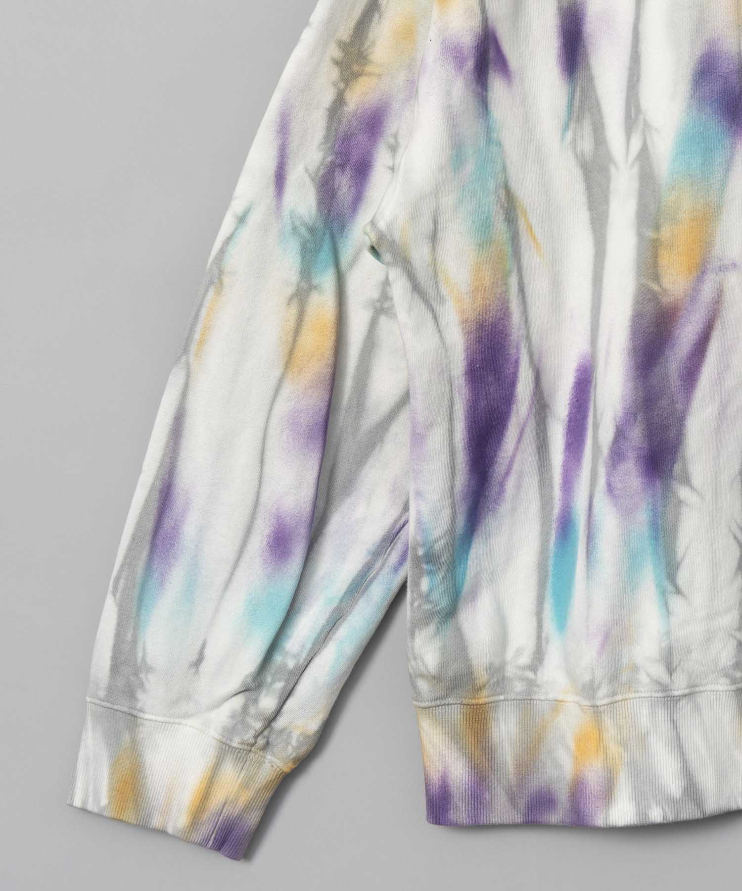 Hand Tie-Dye Sweat Prime-Over Crew Neck Pullover