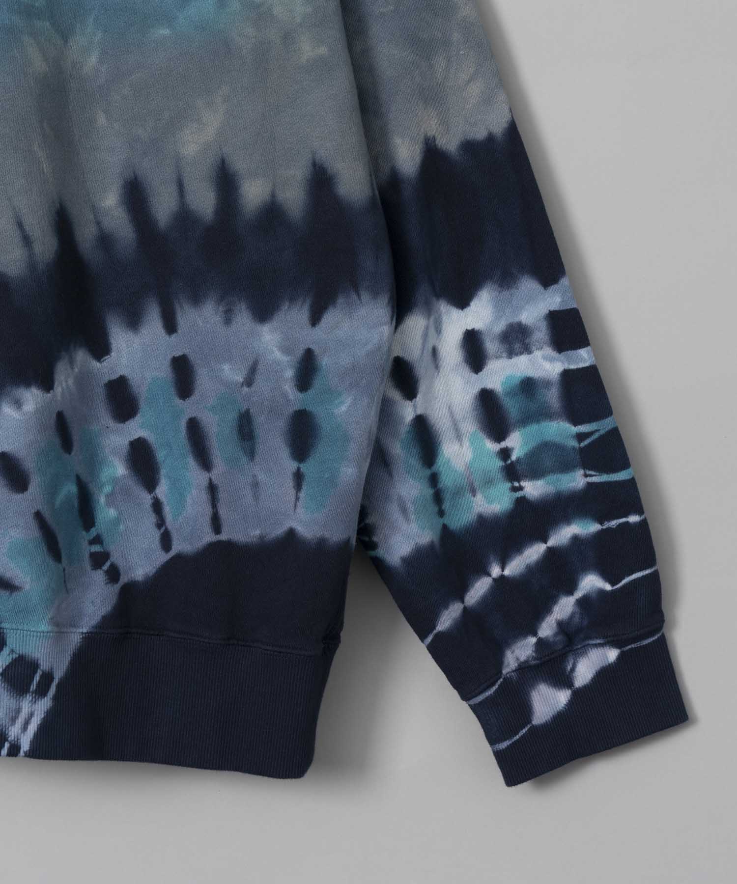 Hand Tie-Dye Sweat Prime-Over Crew Neck Pullover