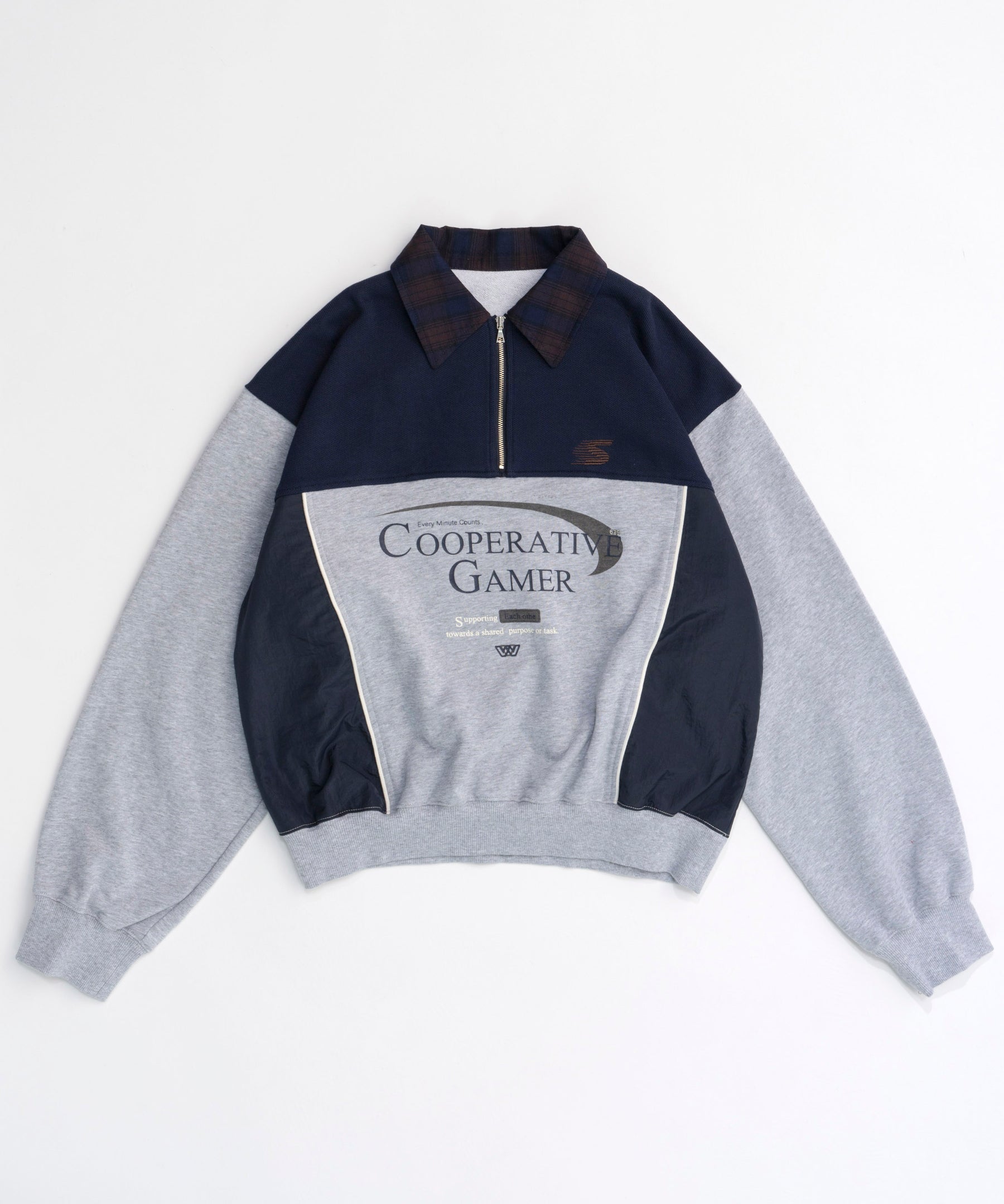 Company Print Half Zip Sweatshirt