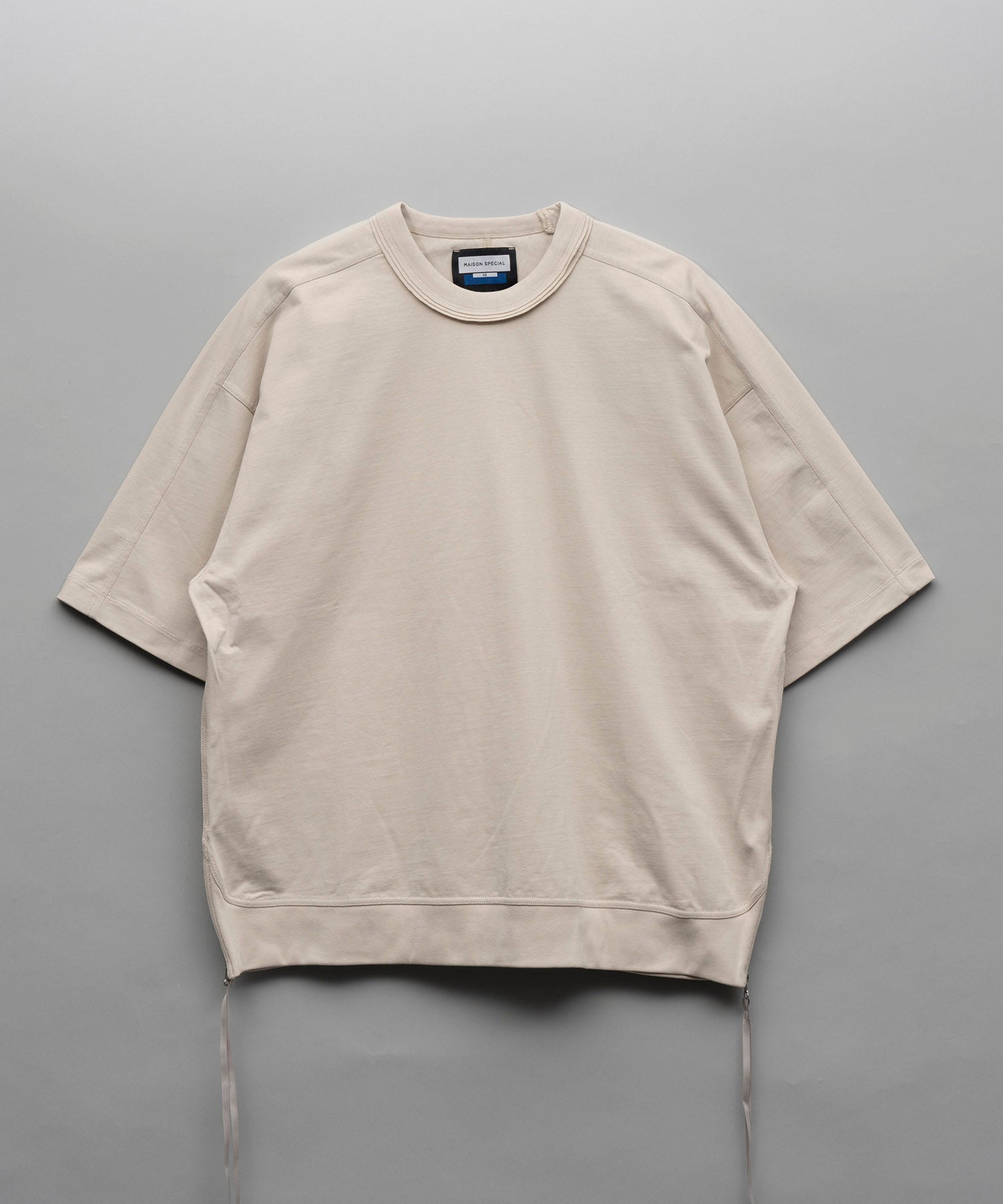 Heavy-Weight Cotton Prime-Over Side Zip T-Shirts