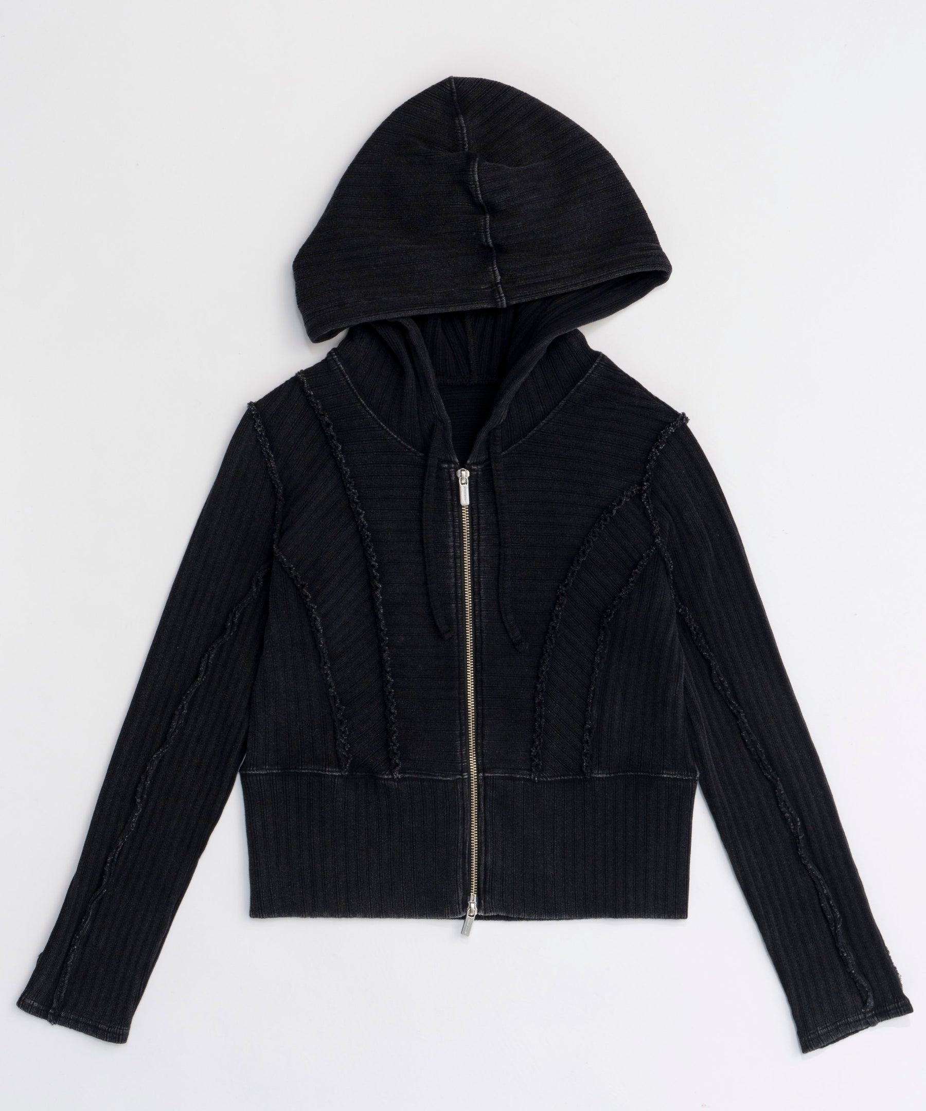 Ribbed Short Hoodie