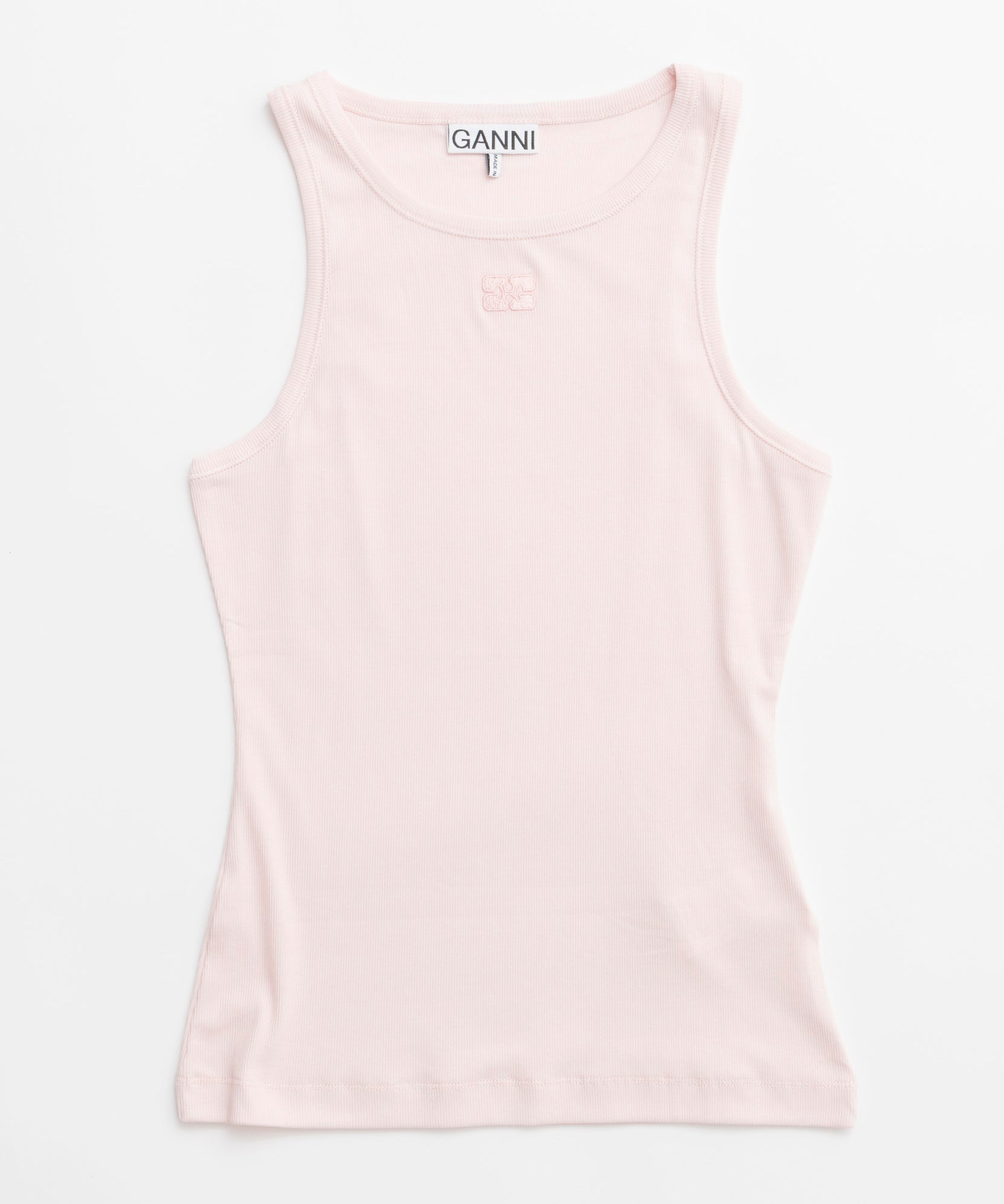 【GANNI】Soft Cotton Rib Tank Top